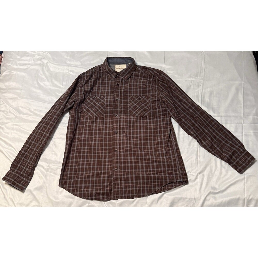 Weatherproof Vintage Men's Long Sleeve Plaid Size Large
